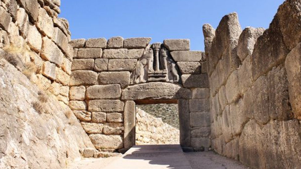 Puerta de los Leones en Micenas